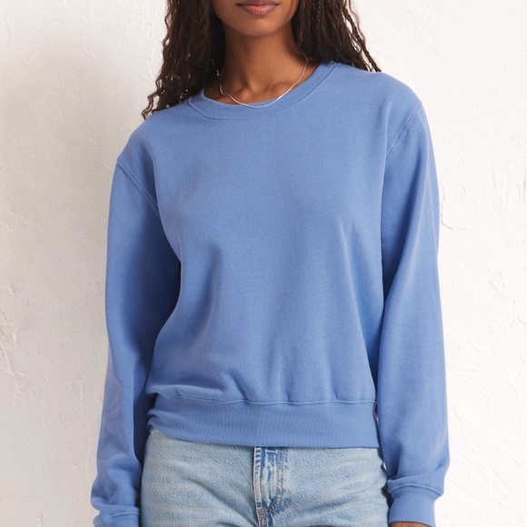 Classic Crew Sweatshirt Blue Isle - Picture 1 of 2
